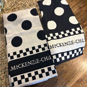 MacKenzie-Childs Black and White Checkered Towels
